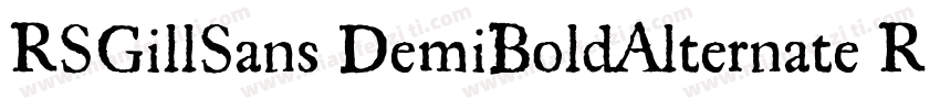 RSGillSans DemiBoldAlternate Regula字体转换